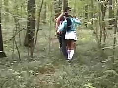 Russian Group Sex in the Forest